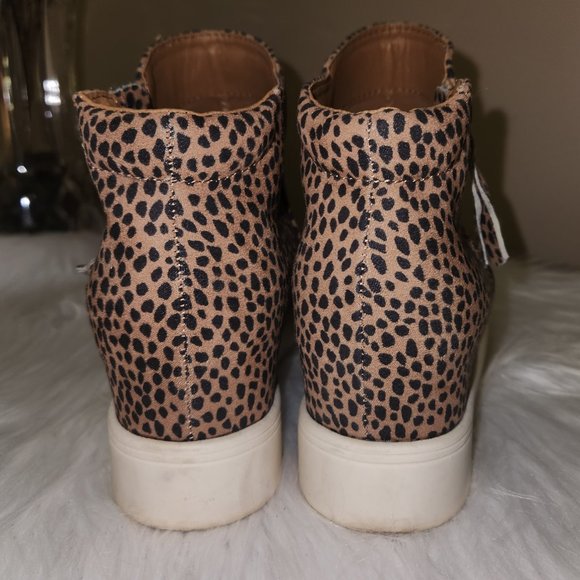 Womens Universal Thread Leopard Print Plaform Wedge Sneakers - Picture 10 of 10